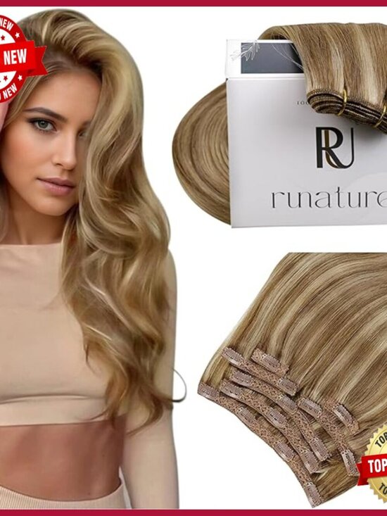 18 Inch Real Human Hair Clip-In Extensions 7 Piece Set 120g main image 5